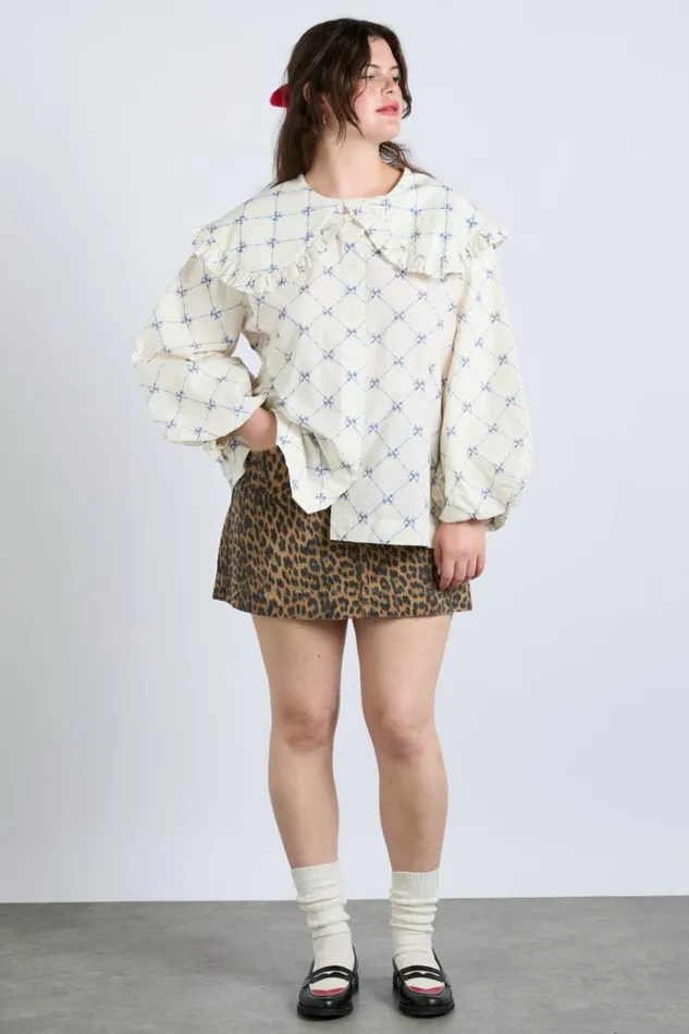 Women Occasion Wear Damson Madder Lola Blouse 8211 Bow Print