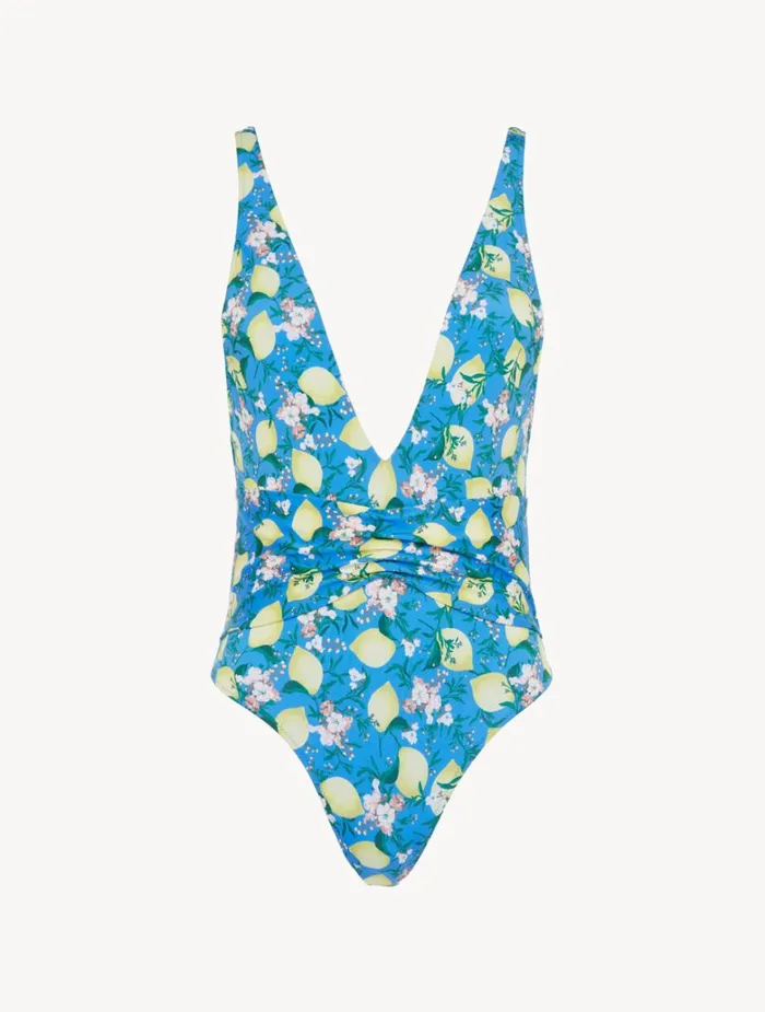 Women OnePiece Bathing Suits La Perla Blue Printed Swimsuit