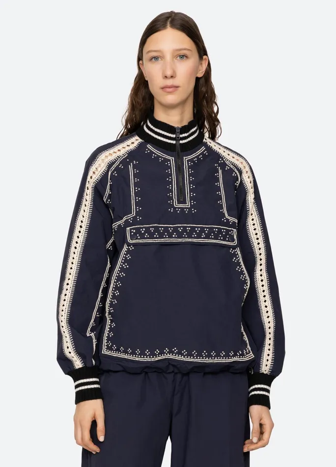 Women Outerwear Sea New York Mille Windbreaker Navy
