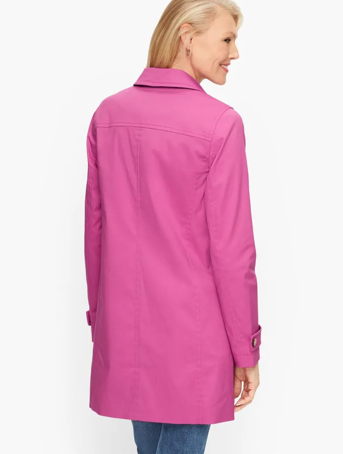 Women Outerwear Talbots Contrast Detail Mac Purple Orchid