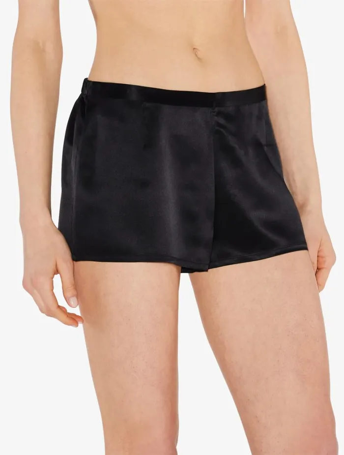 Women Pajamas La Perla Black Silk Pajama Shorts