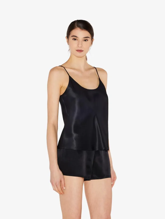 Women Pajamas La Perla Black Silk Pajama Shorts