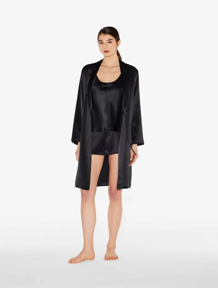 Women Pajamas La Perla Black Silk Pajama Shorts