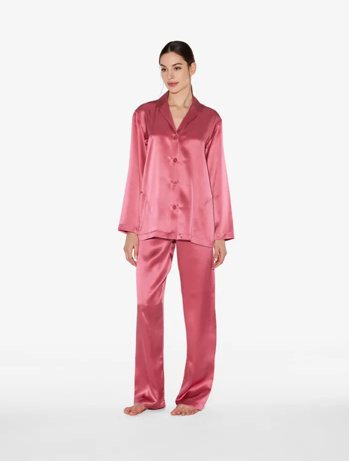 Women Pajamas La Perla Silk Pajama Set In Wild Orchid
