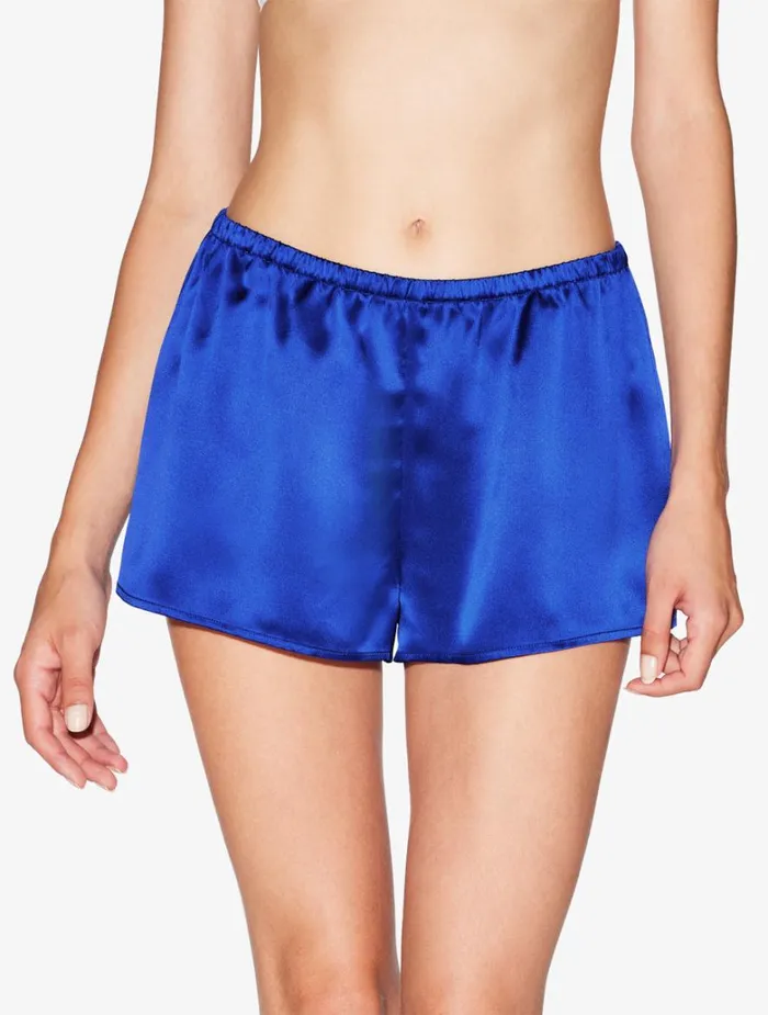 Women Pajamas La Perla Silk Sleep Shorts In Electric Blue