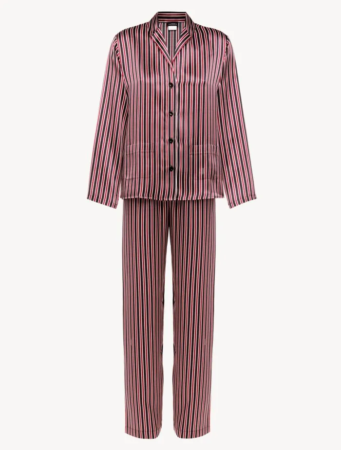 Women Pajamas La Perla Silk Striped Pajama Set