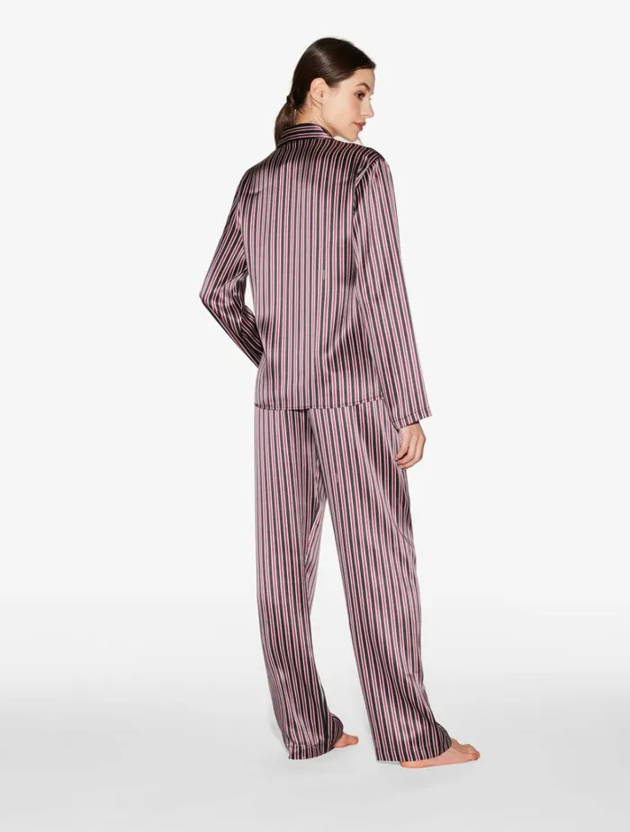 Women Pajamas La Perla Silk Striped Pajama Set