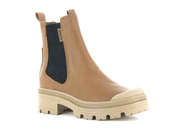 Women PALLABASE CHELSEA LEATHER Palladium Heel Boots