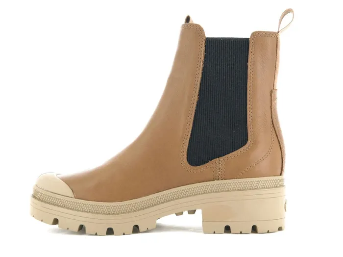 Women PALLABASE CHELSEA LEATHER Palladium Heel Boots