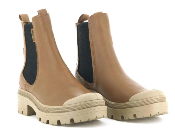 Women PALLABASE CHELSEA LEATHER Palladium Heel Boots