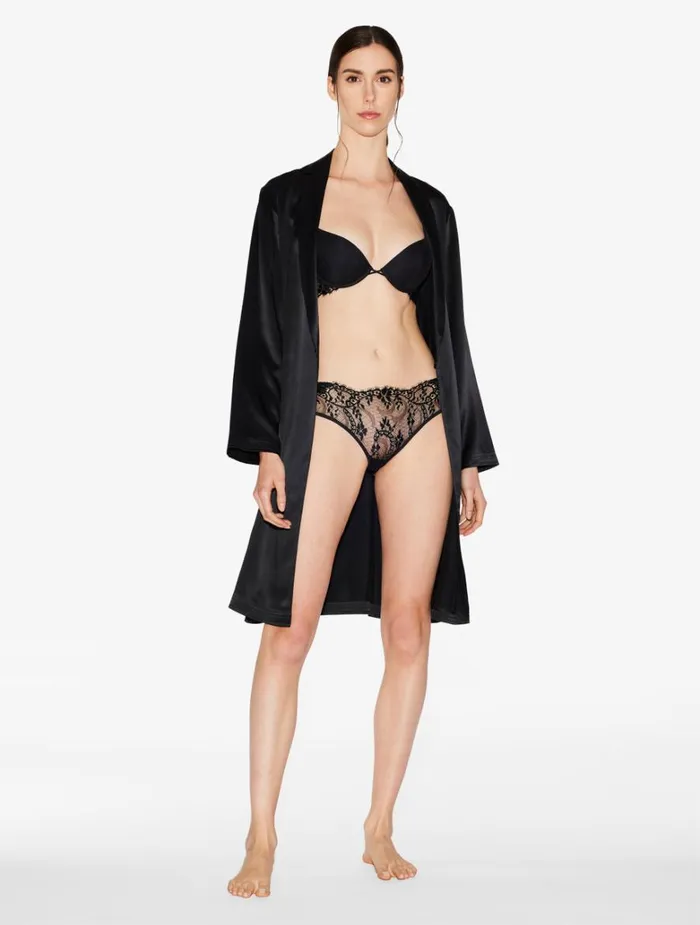 Women Panties La Perla Black Leavers Lace Medium Briefs