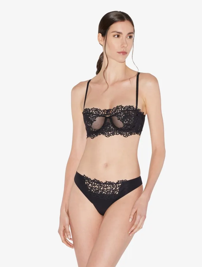 Women Panties La Perla Black Thong With Macram