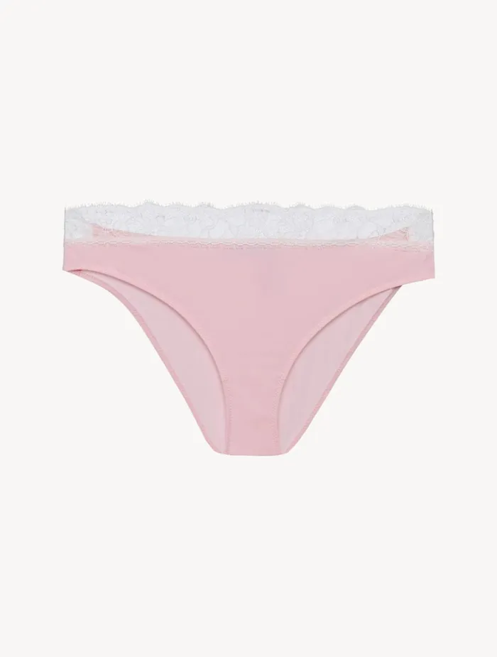 Women Panties La Perla Lace Medium Brief In Rose And Cream