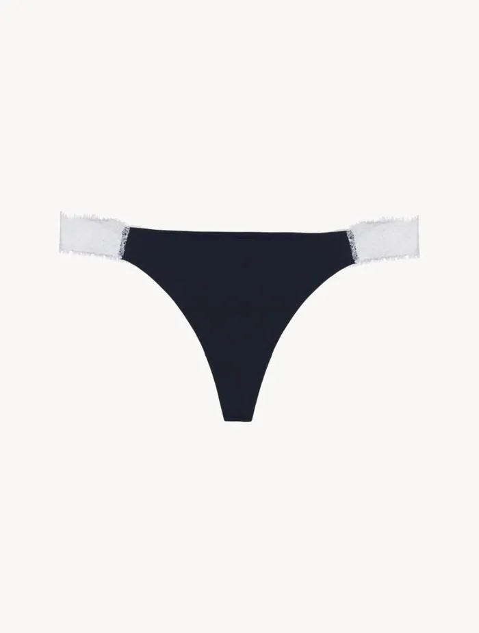 Women Panties La Perla Lace Thong In Black And Offwhite
