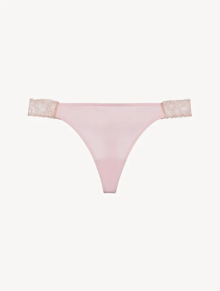 Women Panties La Perla Lace Thong In Powder Pink And Sand
