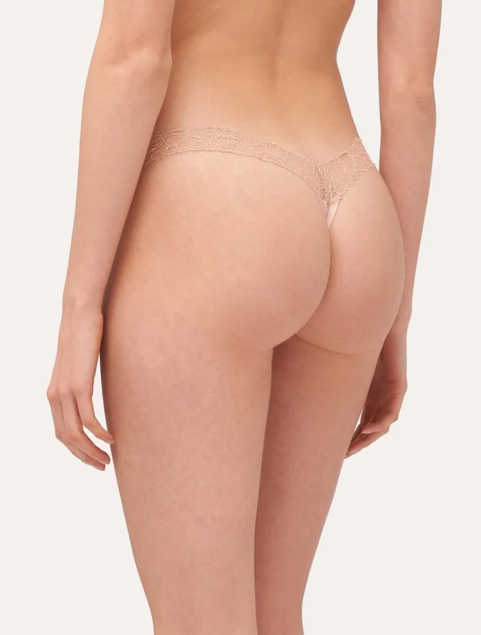 Women Panties La Perla Lace Thong In Powder Pink And Sand