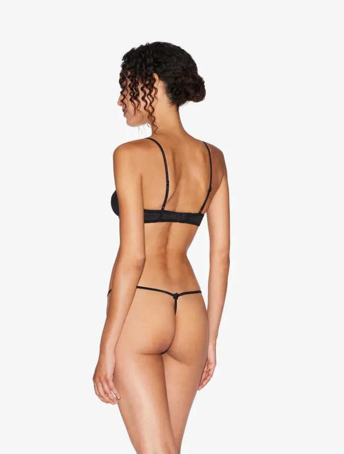 Women Panties La Perla Thong In Sheer Black Stretch Tulle