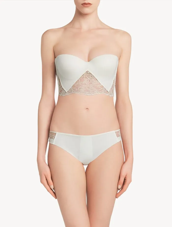 Women Panties La Perla White Mid Rise Briefs