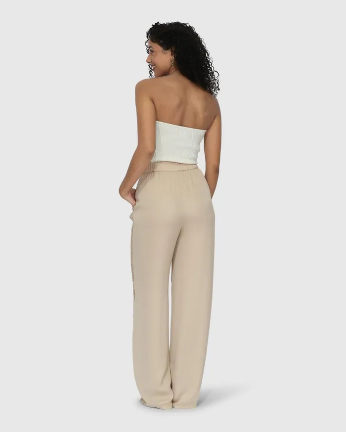 Women Pants and Skirts Belle and Bloom Everywhere All At Once Wide Leg Pant 8211 Latte