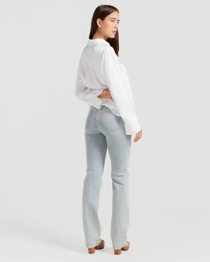 Women Pants and Skirts Belle and Bloom Impossible Highs Bootleg Jean 8211 Stonewash