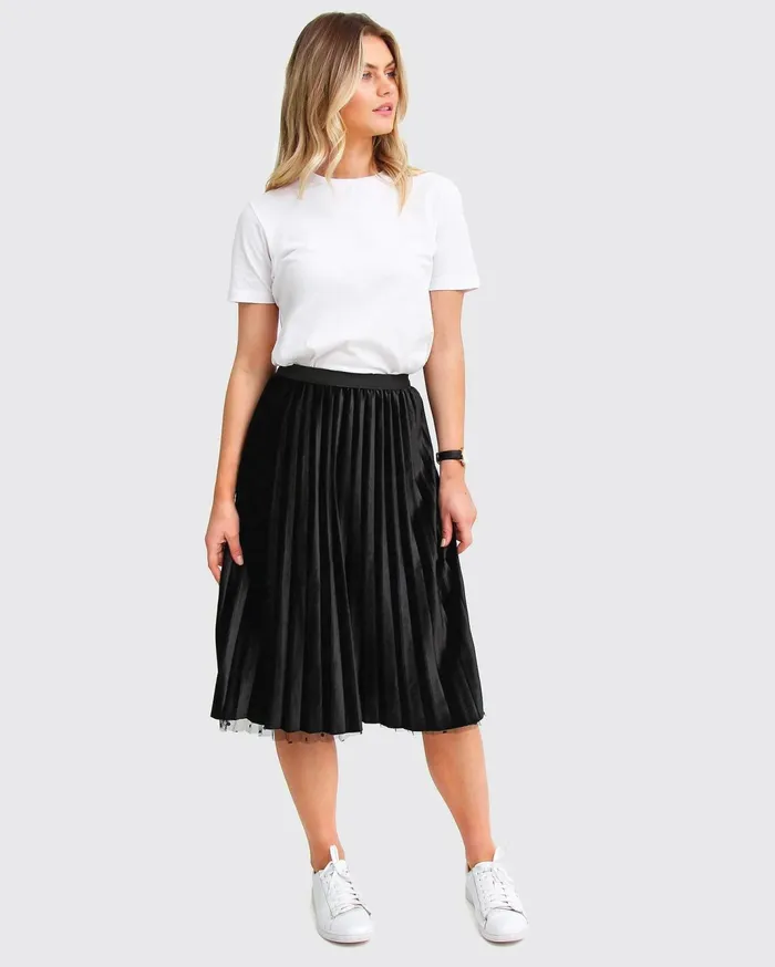 Women Pants and Skirts Belle and Bloom Mixed Feeling Reversible Skirt 8211 Black