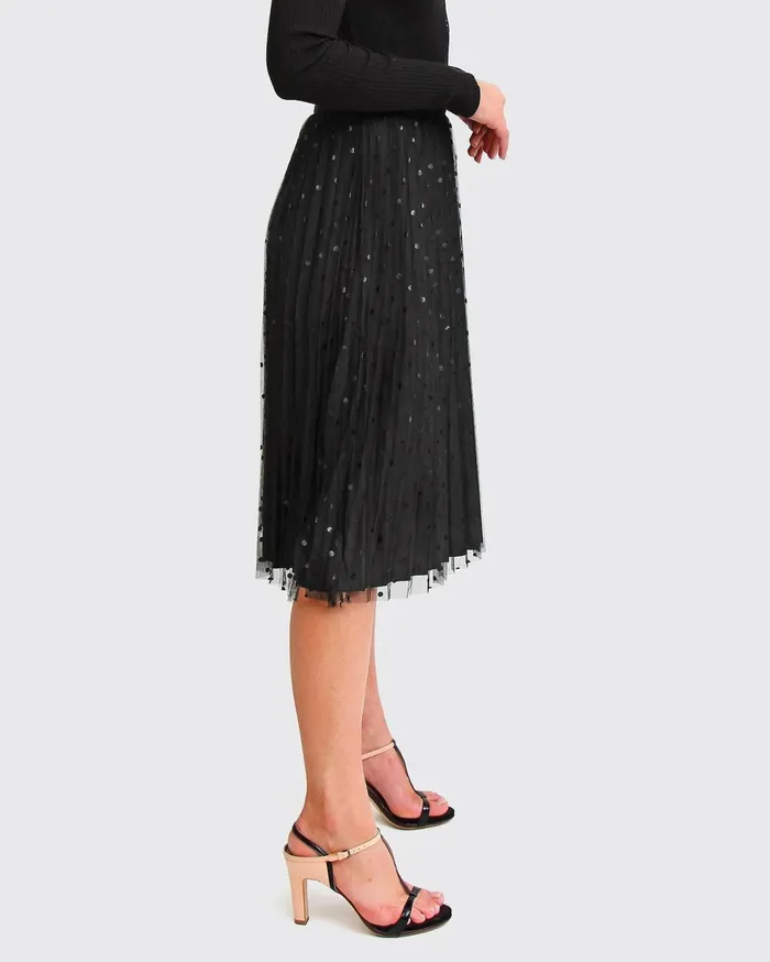 Women Pants and Skirts Belle and Bloom Mixed Feeling Reversible Skirt 8211 Black