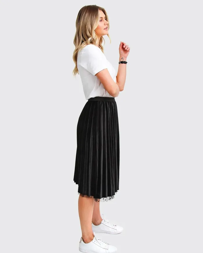 Women Pants and Skirts Belle and Bloom Mixed Feeling Reversible Skirt 8211 Black