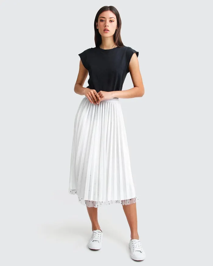 Women Pants and Skirts Belle and Bloom Mixed Feeling Reversible Skirt 8211 White