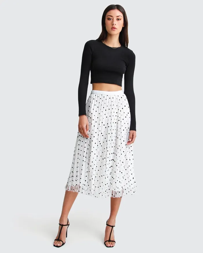 Women Pants and Skirts Belle and Bloom Mixed Feeling Reversible Skirt 8211 White