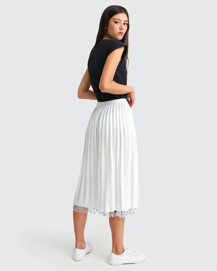Women Pants and Skirts Belle and Bloom Mixed Feeling Reversible Skirt 8211 White