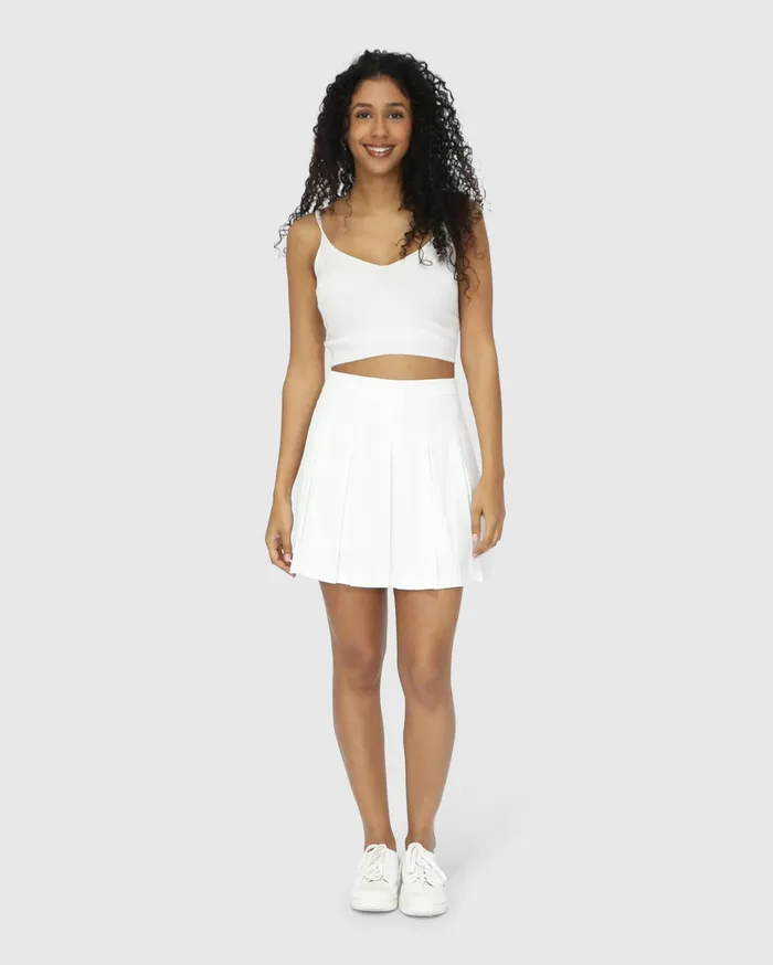 Women Pants and Skirts Belle and Bloom Palm Breeze Tennis Skort 8211 White