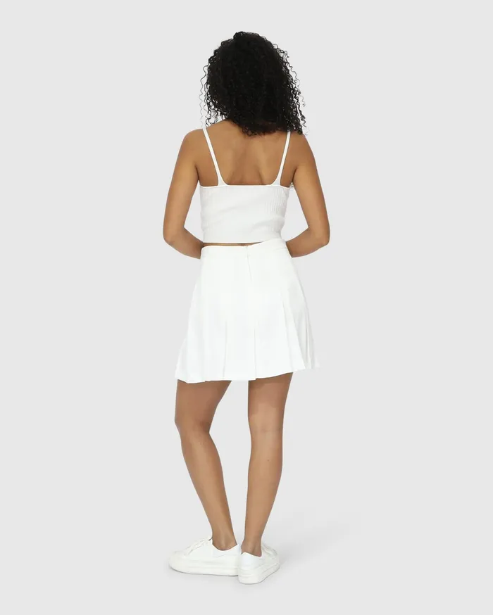 Women Pants and Skirts Belle and Bloom Palm Breeze Tennis Skort 8211 White