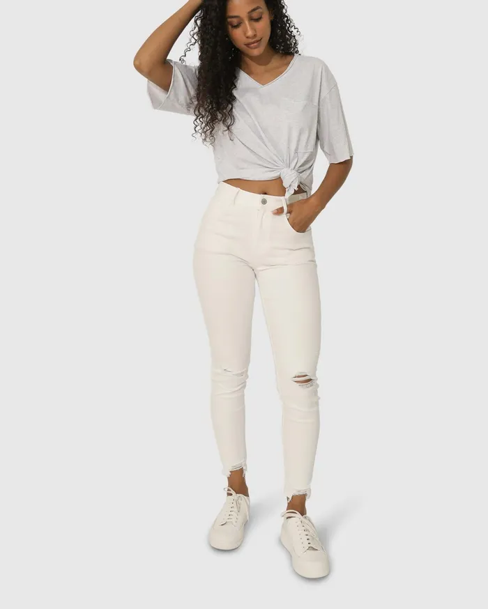 Women Pants and Skirts Belle and Bloom Skinny Dip Jeans 8211 White