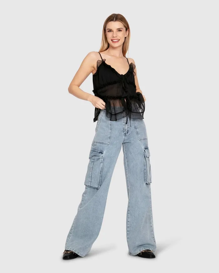 Women Pants and Skirts Belle and Bloom Southern Nights Cargo Jean
