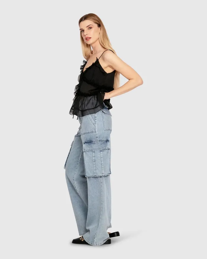 Women Pants and Skirts Belle and Bloom Southern Nights Cargo Jean