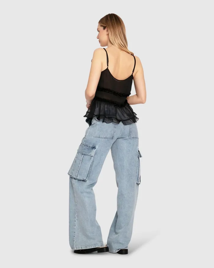 Women Pants and Skirts Belle and Bloom Southern Nights Cargo Jean