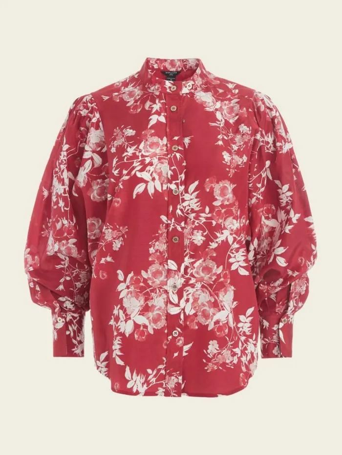 Women Petal Pose Yvonne Blouse Petal Pose Dark Jam Red Marciano Tops And Sweaters Women Petal Pose Yvonne Blouse Petal Pose Dark Jam Red Marciano Tops And Sweaters
