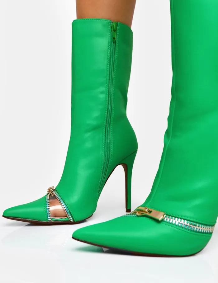 Women Pitstop Green Pu Zip Detail Pointed Toe Stiletto Heel Ankle Boots Black Public Desire Ankle Boots Women Pitstop Green Pu Zip Detail Pointed Toe Stiletto Heel Ankle Boots Black Public Desire Ankle Boots
