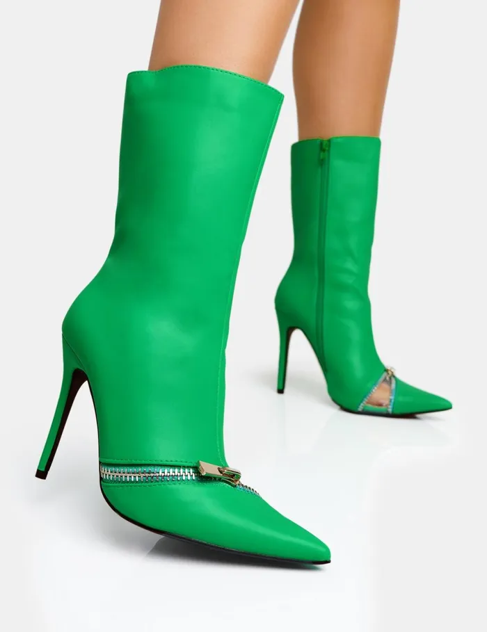 Women Pitstop Green Pu Zip Detail Pointed Toe Stiletto Heel Ankle Boots Black Public Desire Ankle Boots Women Pitstop Green Pu Zip Detail Pointed Toe Stiletto Heel Ankle Boots Black Public Desire Ankle Boots