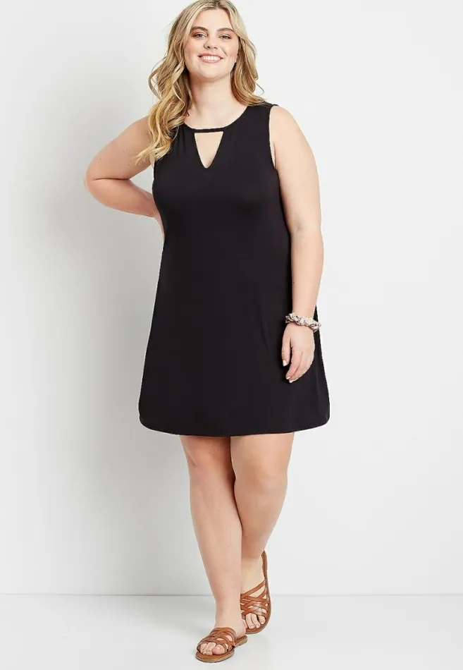 Women Plus Size 247 Keyhole Shift Dress Maurices Plus Dresses and Jumpsuits