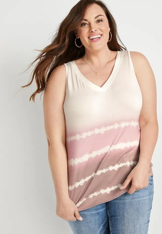 Women Plus Size 247 Ombre Tie Dye Tank Top Maurices Plus Tops