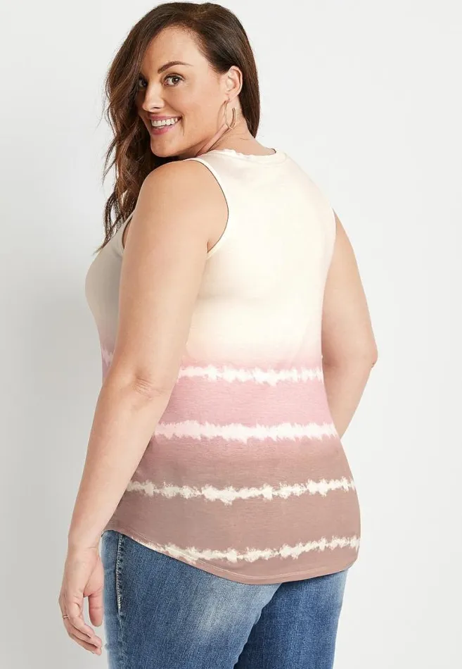 Women Plus Size 247 Ombre Tie Dye Tank Top Maurices Plus Tops