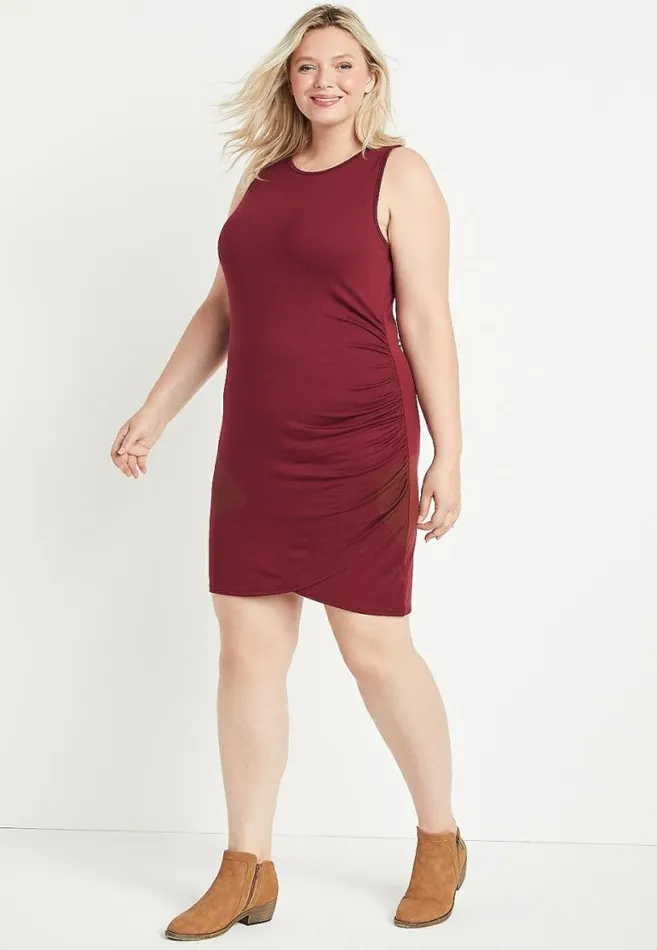 Women Plus Size 247 Ruched Mini Sheath Dress Maurices Plus Dresses and Jumpsuits Women Plus Size 247 Ruched Mini Sheath Dress Maurices Plus Dresses and Jumpsuits