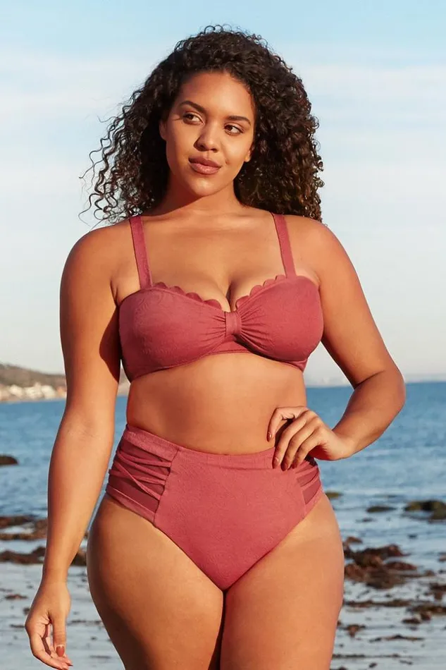 Women Plus Size and Curve Bikinis Cupshe Chelsea Mesh Plus High Waist Size Bikini Red Women Plus Size and Curve Bikinis Cupshe Chelsea Mesh Plus High Waist Size Bikini Red