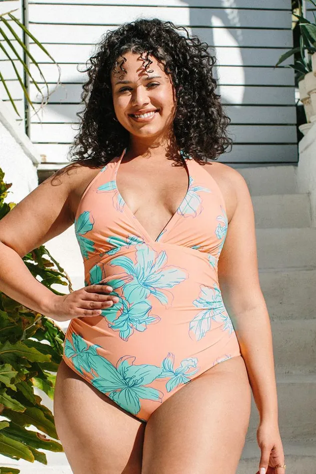 Women Plus Size and Curve Swimsuits Cupshe Blooming Flowers Shirred Plunge Plus Size One Piece Swimsuit Multicolor Women Plus Size and Curve Swimsuits Cupshe Blooming Flowers Shirred Plunge Plus Size One Piece Swimsuit Multicolor