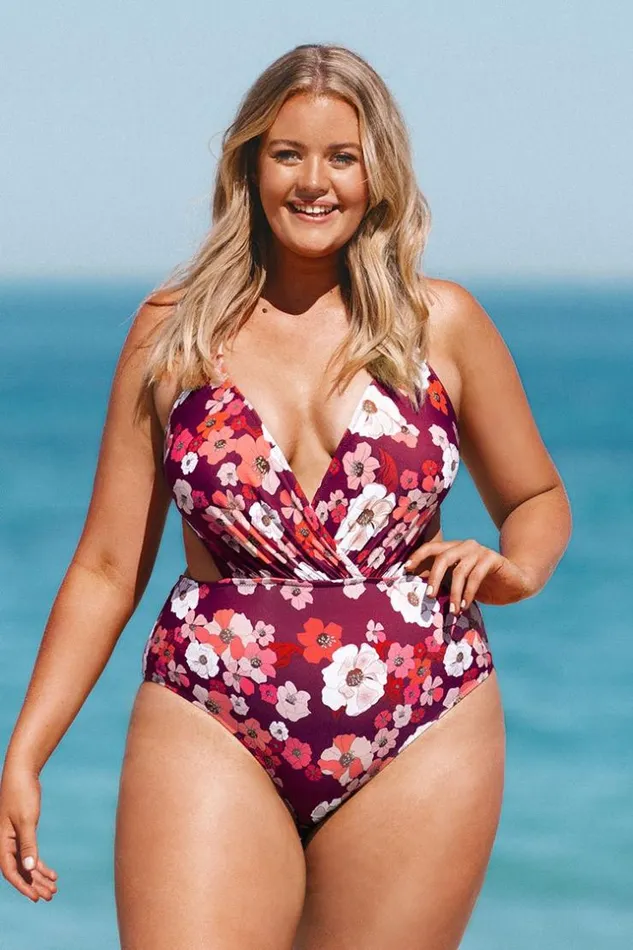 Women Plus Size and Curve Swimsuits Cupshe Olivia Floral Cutout Plus Size One Piece Swimsuit Red Women Plus Size and Curve Swimsuits Cupshe Olivia Floral Cutout Plus Size One Piece Swimsuit Red