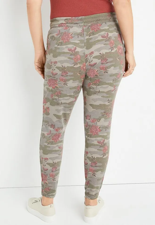 Women Plus Size Floral Jogger Pant Maurices Plus Bottoms