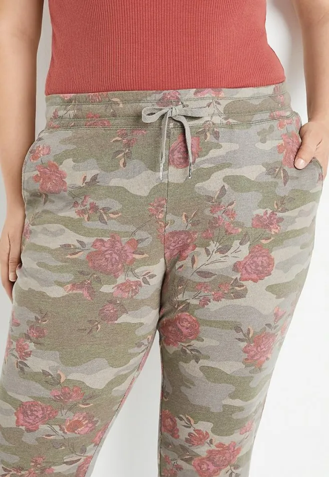 Women Plus Size Floral Jogger Pant Maurices Plus Bottoms