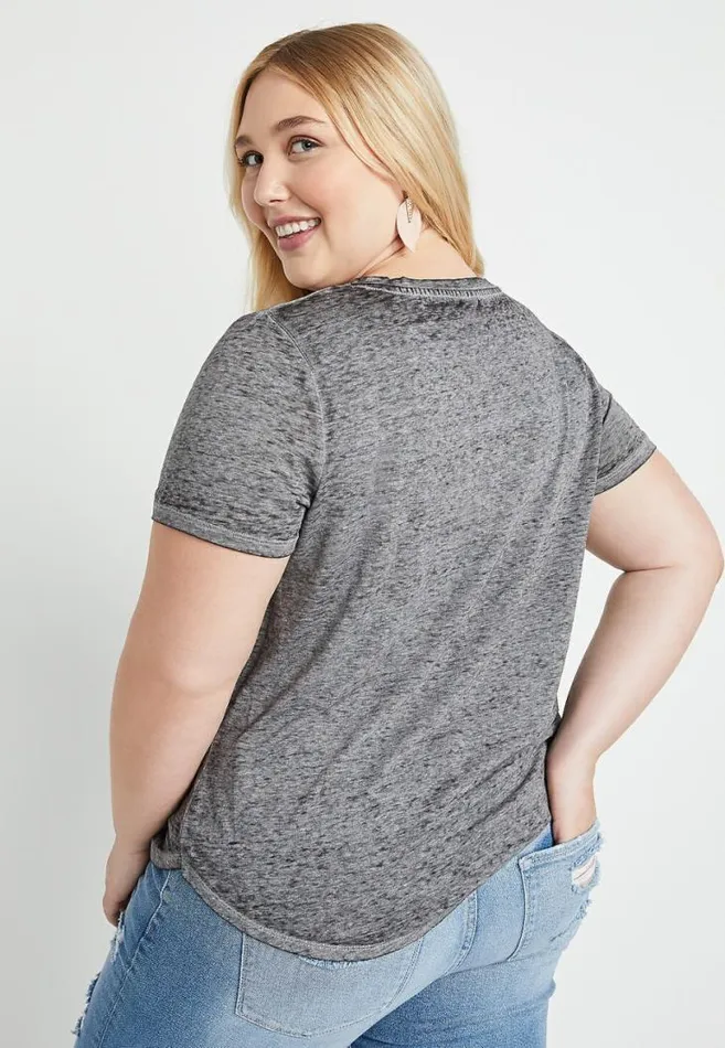Women Plus Size Gray Firebird Graphic Tee Maurices Plus Tops
