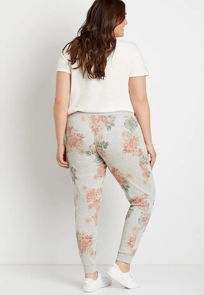 Women Plus Size Gray Jogger Pant Maurices Plus Bottoms